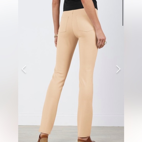 Soft Surroundings White Perfect Ponte Straight Leg Pants | Size L - Picture 3 of 11